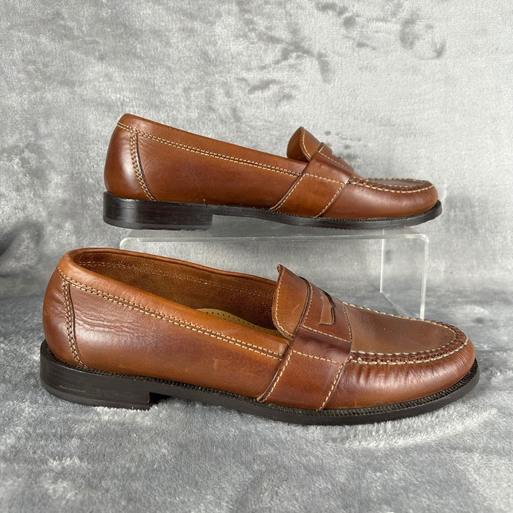 Cole Haan Mens Pinch Penny Loafers British Tan Leather Moc Toe Shoes 01462 9 M